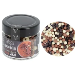 Mini Perles De Cereales 3 Chocolats 45 G>Cerf Dellier