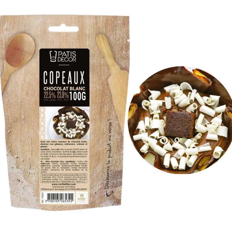 Mini-Copeaux De Chocolat Blanc Patisdecor 100 G>Cerf Dellier New