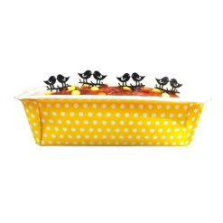 Cerf Dellier Moules À Cake*Moule A Cake Jetable Jaune A Pois (X4)