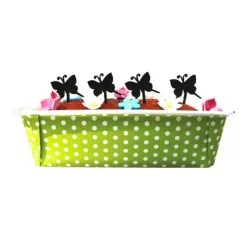 Cerf Dellier Moules À Cake*Moule A Cake Jetable Vert A Pois (X4)