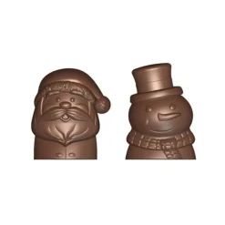 Cerf Dellier Moules Chocolat*Moule Chocolat Bonhomme De Neige Et Pere Noël