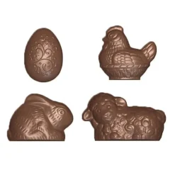 Cerf Dellier Moules Chocolat*Moule Friture En Chocolat 4 Sujets De Pâques