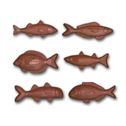 Cerf Dellier Moules Chocolat*Moule Friture En Chocolat Poissons Assortis