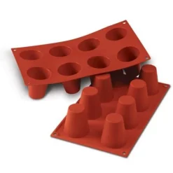 Cerf Dellier Gâteaux Individuels*Moule Silicone 8 Babas 5,5 Cm