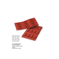 Cerf Dellier Gâteaux Individuels*Moule Silicone 12 Barquettes Moyennes