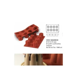 Cerf Dellier Gâteaux Individuels*Moule Silicone 8 Bavarois 57X57 Mm