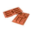 Cerf Dellier Gâteaux Individuels*Moule Silicone 7 Bûchettes
