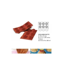 Cerf Dellier Moules À Brioches*Moule Silicone 6 Briochettes