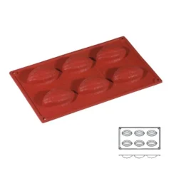 Cerf Dellier Gâteaux Individuels*Moule Silicone 6 Cabosses