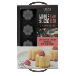 Cerf Dellier Gâteaux Individuels*Moule Silicone 8 Canneles 5 Cm