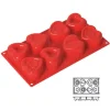 Cerf Dellier Gâteaux Individuels*Moule Silicone 8 Coeurs Stylises