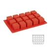 Cerf Dellier Gâteaux Individuels*Moule Silicone 15 Cubes
