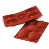 Cerf Dellier Gâteaux Individuels*Moule Silicone 5 Demi Oeufs 10 Cm