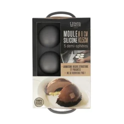 Cerf Dellier Gâteaux Individuels*Moule Silicone 5 Demi-Spheres 8 Cm Patisdecor