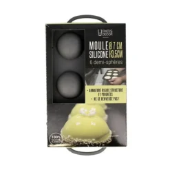 Cerf Dellier Gâteaux Individuels*Moule Silicone 6 Demi-Spheres 7 Cm Patisdecor