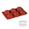Cerf Dellier Gâteaux Individuels*Moule Silicone 6 Demi-Spheres