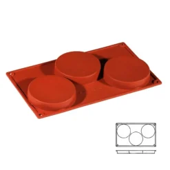 Cerf Dellier Moules À Tarte*Moule Silicone 3 Disques Pour Biscuits