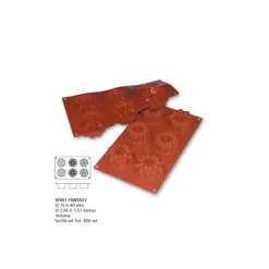 Cerf Dellier Gâteaux Individuels*Moule Silicone 6 Empreintes Fantaisie