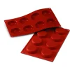 Cerf Dellier Gâteaux Individuels*Moule Silicone 8 Flans 6 Cm