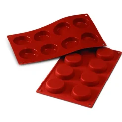 Cerf Dellier Gâteaux Individuels*Moule Silicone 8 Flans 6 Cm