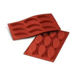 Cerf Dellier Gâteaux Individuels*Moule Silicone 9 Grandes Barquettes