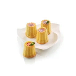 Cerf Dellier Gâteaux Individuels*Moule Silicone 8 Grands Canneles Bordelais