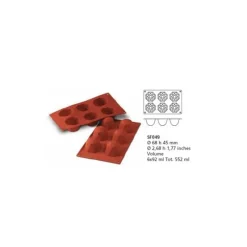 Cerf Dellier Gâteaux Individuels*Moule Silicone 6 Grands Diamants