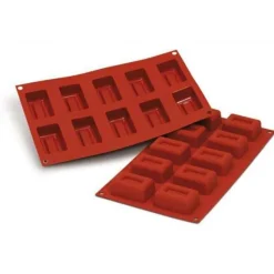 Cerf Dellier Gâteaux Individuels*Moule Silicone 10 Lingots 6 X 4 Cm