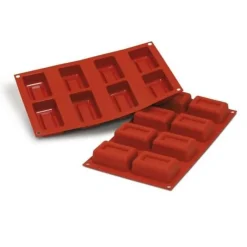 Cerf Dellier Gâteaux Individuels*Moule Silicone 8 Lingots 7,2 Cm