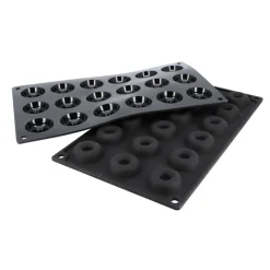 Cerf Dellier Moules À Savarin*Moule Silicone 18 Mini-Savarins 4 Cm