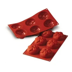 Cerf Dellier Gâteaux Individuels*Moule Silicone 6 Narcisses 7,6 Cm