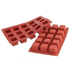 Cerf Dellier Gâteaux Individuels*Moule Silicone 15 Petits Cubes