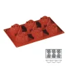 Cerf Dellier Gâteaux Individuels*Moule Silicone 6 Roses