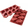 Cerf Dellier Gâteaux Individuels*Moule Silicone 8 Sapins