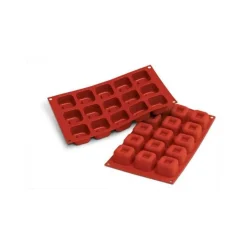 Cerf Dellier Moules À Savarin*Moule Silicone 15 Savarins Carres