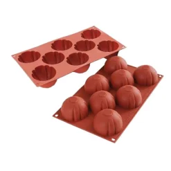 Cerf Dellier Gâteaux Individuels*Moule Silicone Coupoles Striees