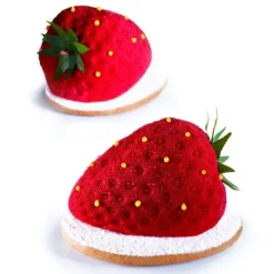 Cerf Dellier Gâteaux Individuels*Moule Silicone Fraises 3D Pavoni
