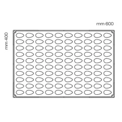 Cerf Dellier Gâteaux Individuels*Moule Silicone Mini Quenelles Pavoni