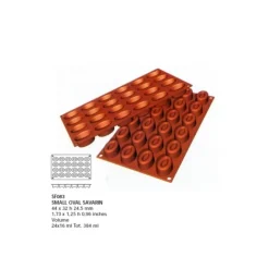 Cerf Dellier Moules À Savarin*Moule Silicone Mini Savarins Ovales