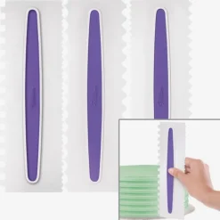 Cerf Dellier Spatules Et Racloirs*Peignes A Glacage Assortis Wilton (X3)