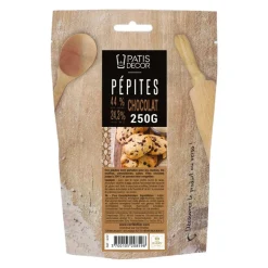 Cerf Dellier Chunks Et Pepites*Pepites De Chocolat Noir Barry 250 G - Patisdecor