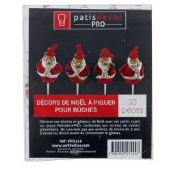 Peres Noël Ronds Résine Assortis Sur Pique (X30)>Cerf Dellier Best