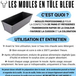 Cerf Dellier Caisses À Génoise*Plaque De Cuisson Tole Bleuie 40 X 30 Cm