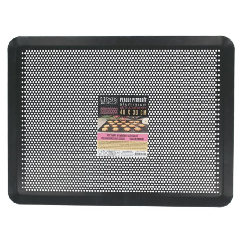 Cerf Dellier Moules En Aluminium*Plaque Patisserie Perforee Alu Anti-Adherente 40 X 30 Cm Patisdecor
