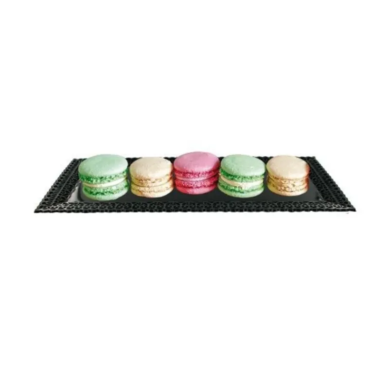 Plateau Dentelle Rectangulaire Noir Patisdecor>Cerf Dellier New