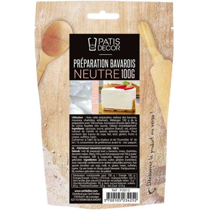 Cerf Dellier Préparations Bavarois*Preparation Bavarois Gel Neutre Patisdecor