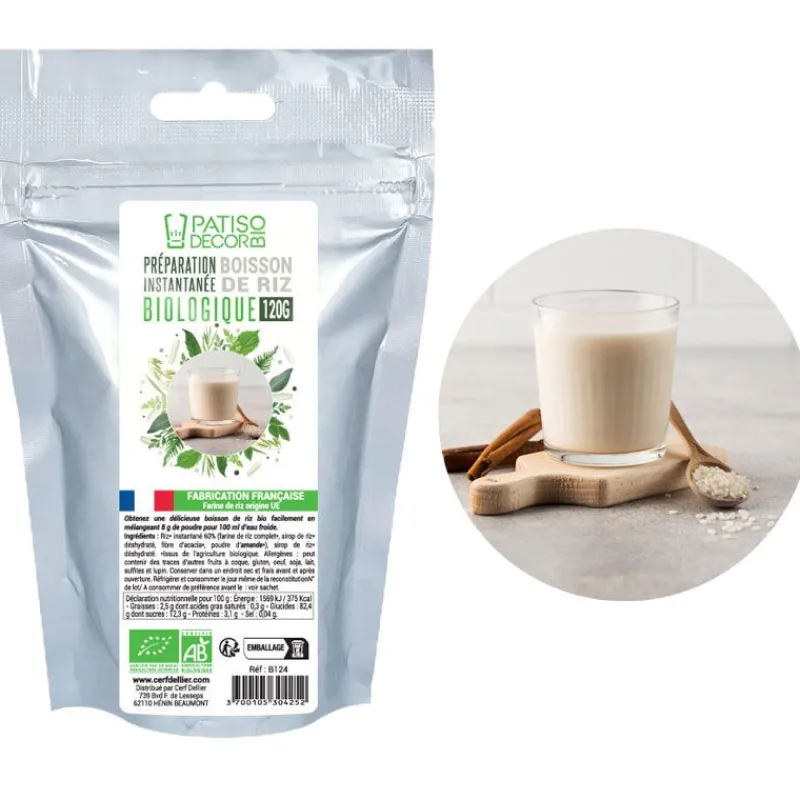 Cerf Dellier Epicerie Fine*Preparation Instantanee Pour Boisson Riz Biologique 120 G
