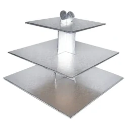 Presentoir Cupcakes Argent Carre>Cerf Dellier