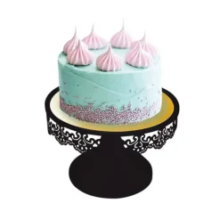 Presentoir Gateau Noir Broderie 18 Cm>Cerf Dellier New