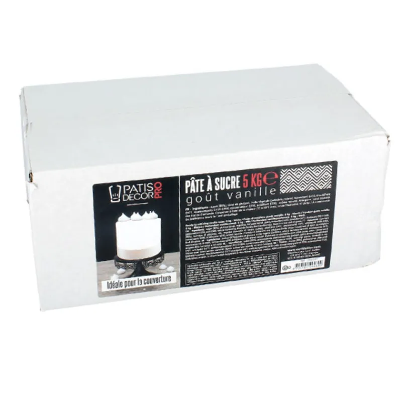 Cerf Dellier Pâte À Sucre Gros Conditionnements*Pâte À Sucre Blanche Arome Vanille Patisdecor Pro 5 Kg